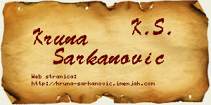 Kruna Šarkanović vizit kartica